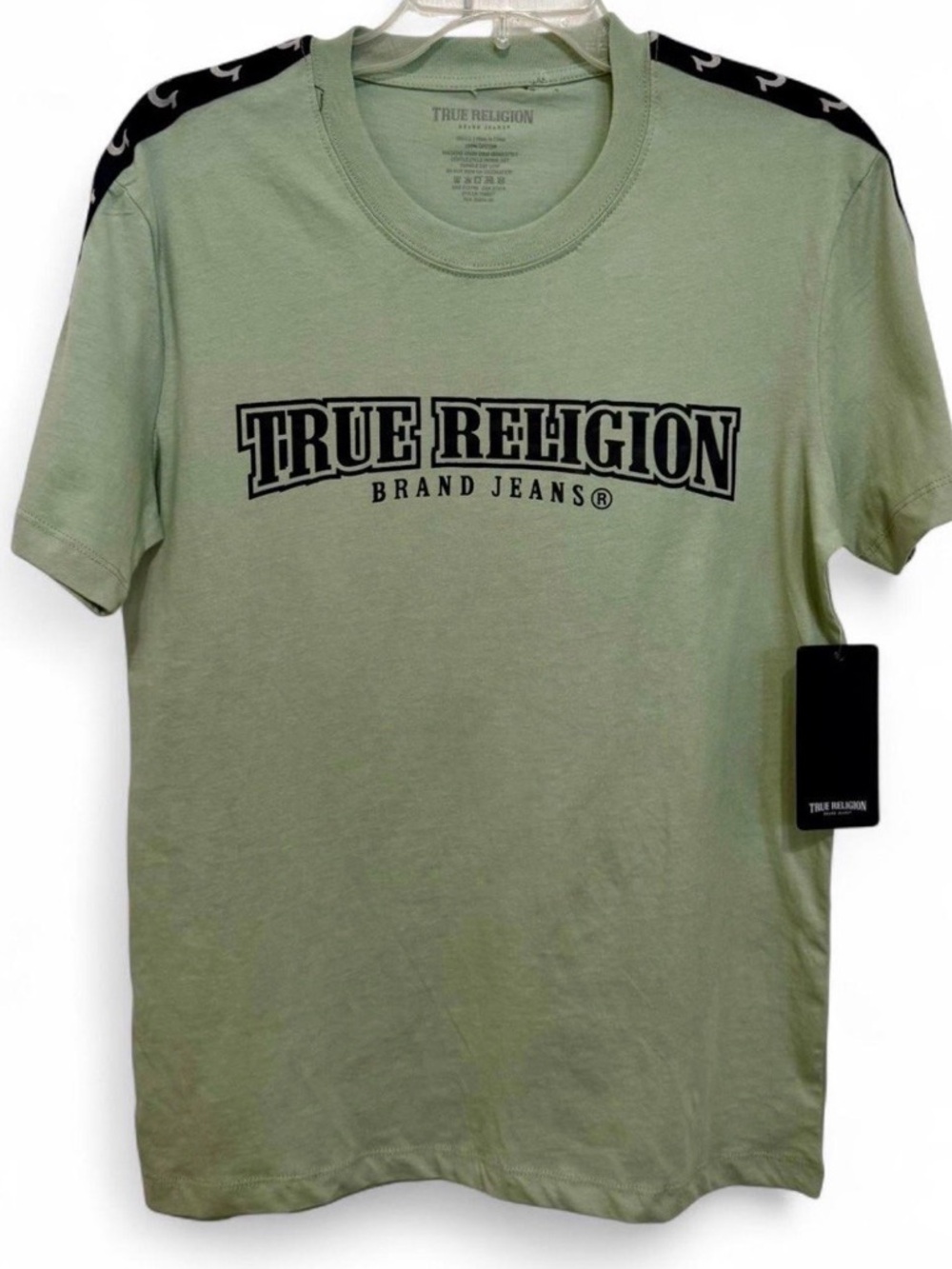 True Religion Light Green Logo Short Sleeve Tee